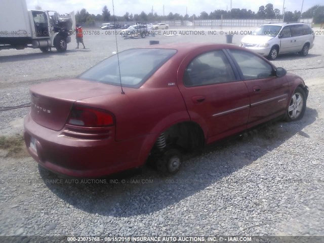 1B3EJ46X51N606625 - 2001 DODGE STRATUS SE MAROON photo 4