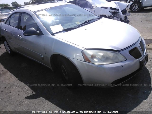 1G2ZF58B574165767 - 2007 PONTIAC G6 VALUE LEADER/BASE SILVER photo 1