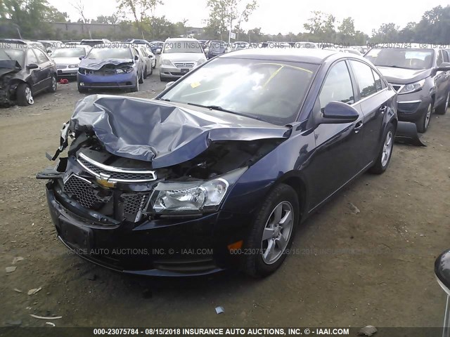 1G1PF5S99B7172181 - 2011 CHEVROLET CRUZE LT BLUE photo 2