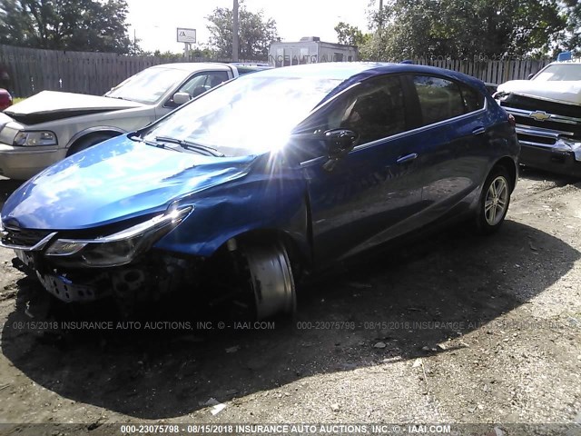 3G1BE6SM2JS535086 - 2018 CHEVROLET CRUZE LT 蓝色 照片 2