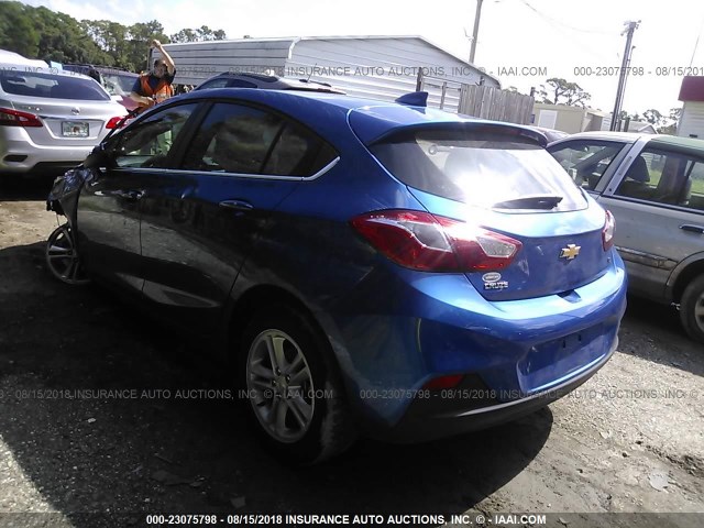 3G1BE6SM2JS535086 - 2018 CHEVROLET CRUZE LT 蓝色 照片 3