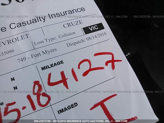 3G1BE6SM2JS535086 - 2018 CHEVROLET CRUZE LT 蓝色 照片 7