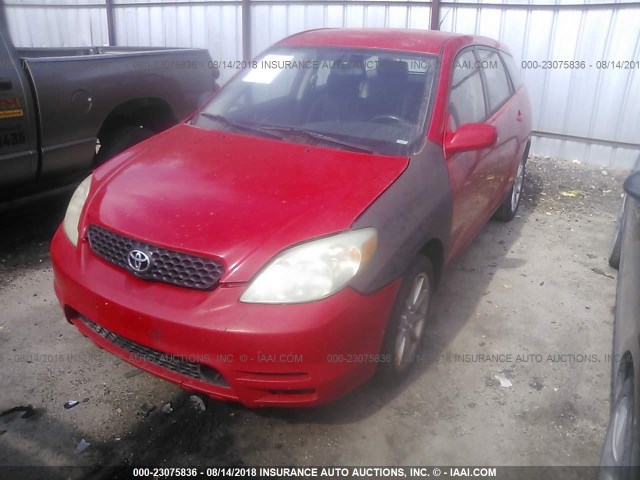 2T1KR32E63C014505 - 2003 TOYOTA COROLLA MATRIX XR RED photo 2