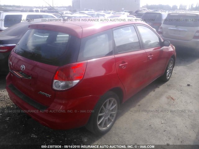2T1KR32E63C014505 - 2003 TOYOTA COROLLA MATRIX XR RED photo 4