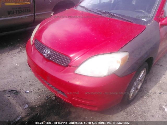 2T1KR32E63C014505 - 2003 TOYOTA COROLLA MATRIX XR RED photo 6