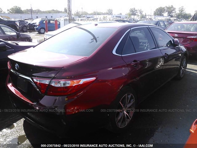 4T1BF1FK6FU916488 - 2015 TOYOTA CAMRY LE/XLE/SE/XSE 红色 照片 4