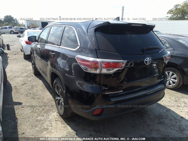 5TDJKRFH8GS310288 - 2016 TOYOTA HIGHLANDER XLE 黑色 照片 3