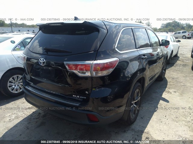 5TDJKRFH8GS310288 - 2016 TOYOTA HIGHLANDER XLE 黑色 照片 4