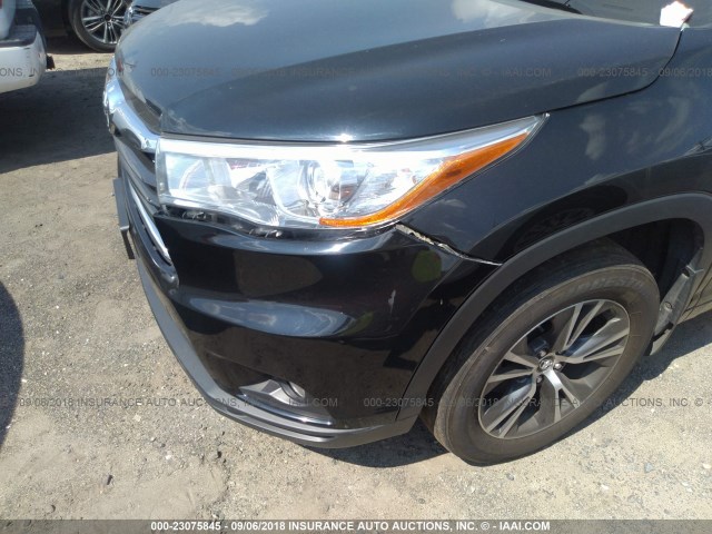 5TDJKRFH8GS310288 - 2016 TOYOTA HIGHLANDER XLE 黑色 照片 6