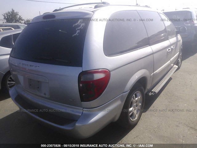 2B8GP54L71R107593 - 2001 DODGE GRAND CARAVAN ES GRAY photo 4