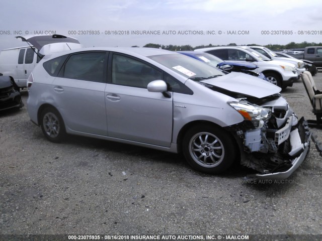 JTDZN3EU7FJ022375 - 2015 TOYOTA PRIUS V SILVER photo 1