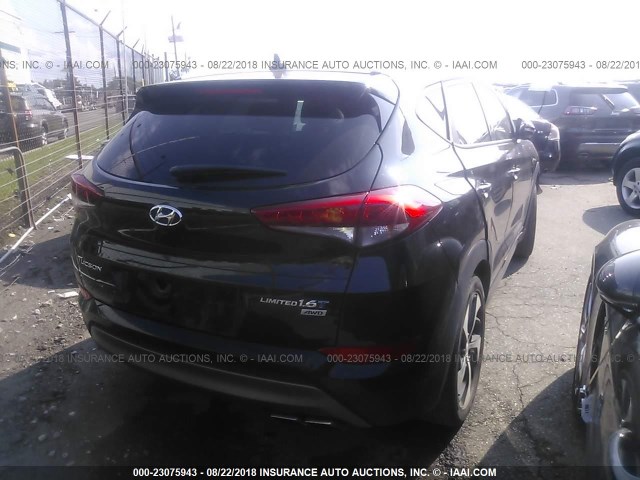 KM8J3CA21GU175904 - 2016 HYUNDAI TUCSON LIMITED/SPORT AND ECO/SE BLACK photo 4