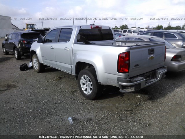 1GCGSCEAXH1142048 - 2017 CHEVROLET COLORADO LT SILVER photo 3