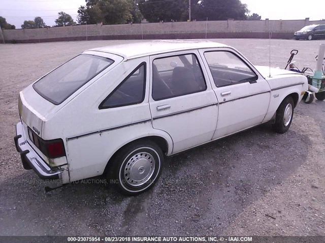 1B689AA115650 - 1980 CHEVROLET CHEVETTE WHITE photo 4