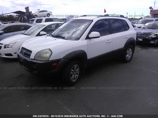 KM8JN12D96U333385 - 2006 HYUNDAI TUCSON GLS/LIMITED WHITE photo 2