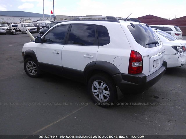 KM8JN12D96U333385 - 2006 HYUNDAI TUCSON GLS/LIMITED WHITE photo 3