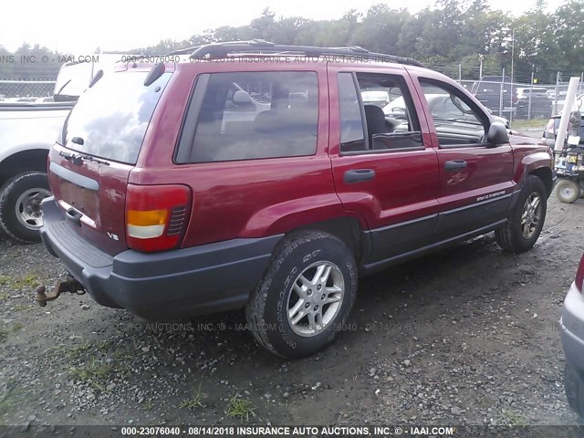 1J4GW48N44C421724 - 2004 JEEP GRAND CHEROKEE LAREDO/COLUMBIA/FREEDOM 红色 照片 4