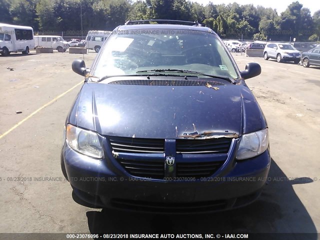 2D4GP24R45R203391 - 2005 DODGE GRAND CARAVAN SE BLUE photo 6