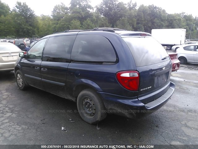 1D4GP24R35B265587 - 2005 DODGE GRAND CARAVAN SE BLUE photo 3