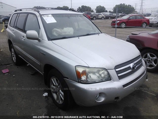 JTEEW21A060023600 - 2006 TOYOTA HIGHLANDER HYBRID SILVER photo 1