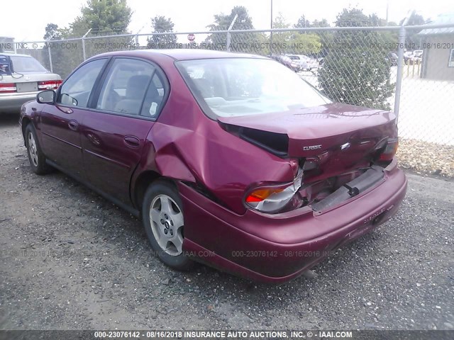 1G1ND52F05M239405 - 2005 CHEVROLET CLASSIC MAROON photo 3