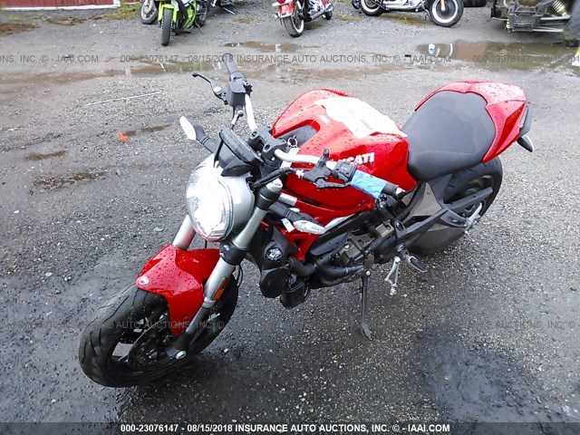 ZDM1RBTS9GB020804 - 2016 DUCATI MONSTER 821 RED photo 2