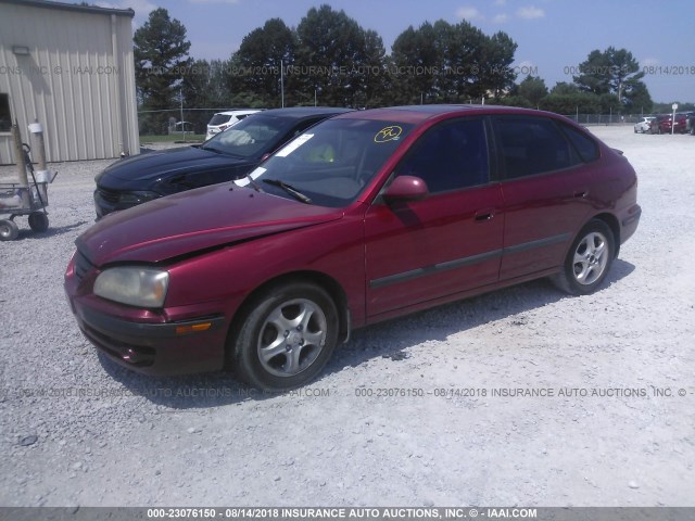 KMHDN56D16U187630 - 2006 HYUNDAI ELANTRA GLS/GT/LIMITED RED photo 2