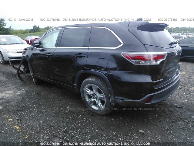 5TDDKRFH3FS208358 - 2015 TOYOTA HIGHLANDER LIMITED/LTD PLATINUM BLACK photo 3