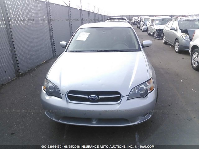 4S3BL626257227242 - 2005 SUBARU LEGACY 2.5I LIMITED SILVER photo 6