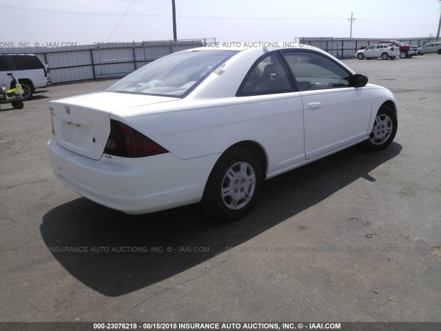 1HGEM22512L040704 - 2002 HONDA CIVIC LX WHITE photo 4