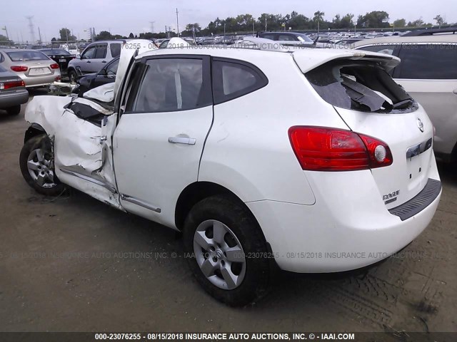 JN8AS5MV1FW252142 - 2015 NISSAN ROGUE SELECT S WHITE photo 3