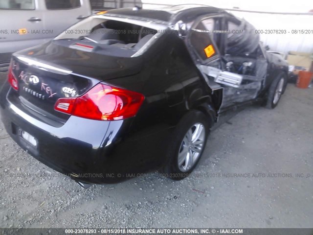 JN1DV6AR4BM652055 - 2011 INFINITI G25 BLACK photo 4