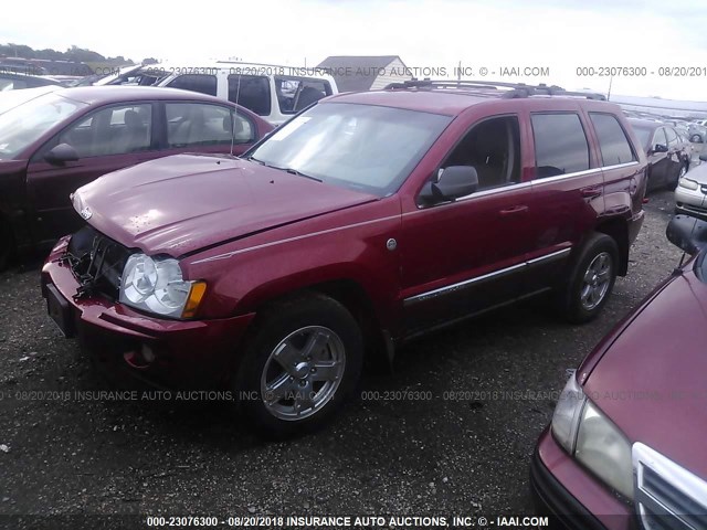 1J4HR58N35C503043 - 2005 JEEP GRAND CHEROKEE LIMITED RED photo 2