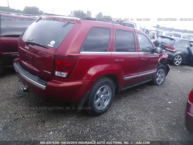 1J4HR58N35C503043 - 2005 JEEP GRAND CHEROKEE LIMITED RED photo 4