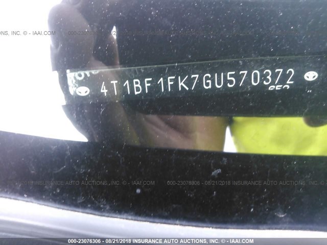 4T1BF1FK7GU570372 - 2016 TOYOTA CAMRY LE/XLE/SE/XSE BLACK photo 9