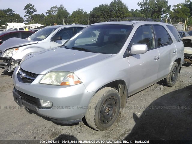 2HNYD18812H506713 - 2002 ACURA MDX TOURING SILVER photo 2