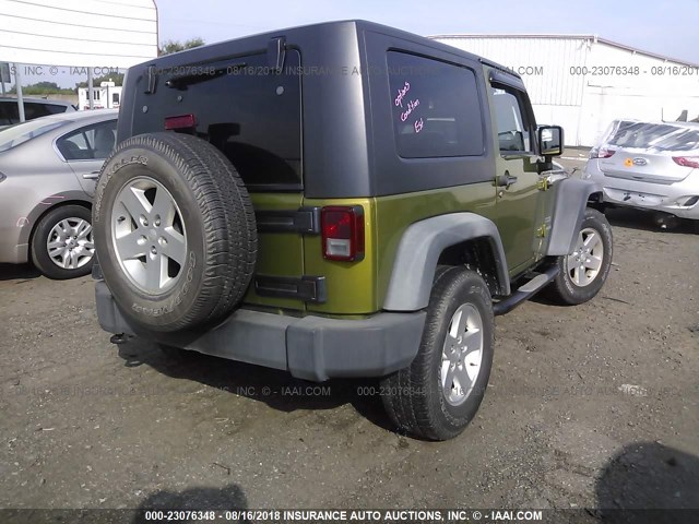 1J4AA2D18AL226443 - 2010 JEEP WRANGLER SPORT მწვანე ფოტო 4