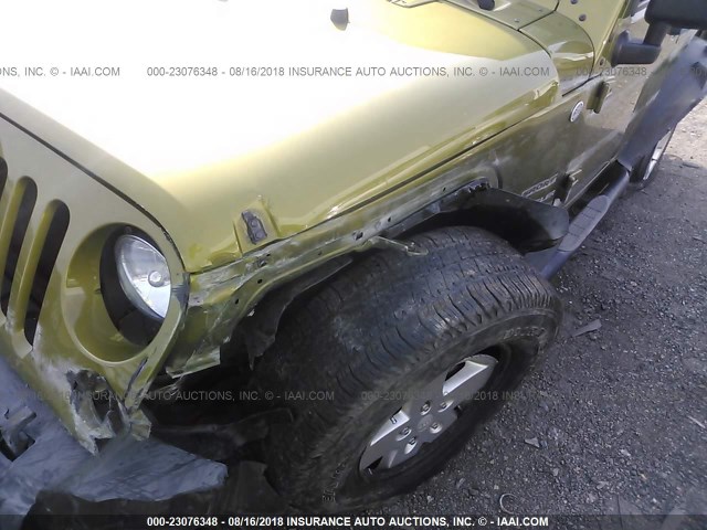 1J4AA2D18AL226443 - 2010 JEEP WRANGLER SPORT მწვანე ფოტო 6