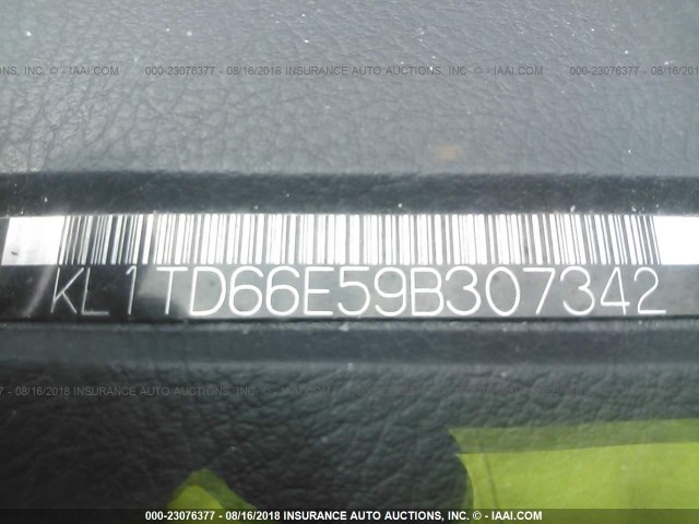 KL1TD66E59B307342 - 2009 CHEVROLET AVEO LS/LT 白色 照片 9