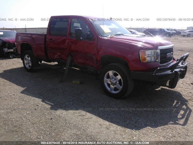 1GT121C81BF206286 - 2011 GMC SIERRA K2500 SLT RED photo 1