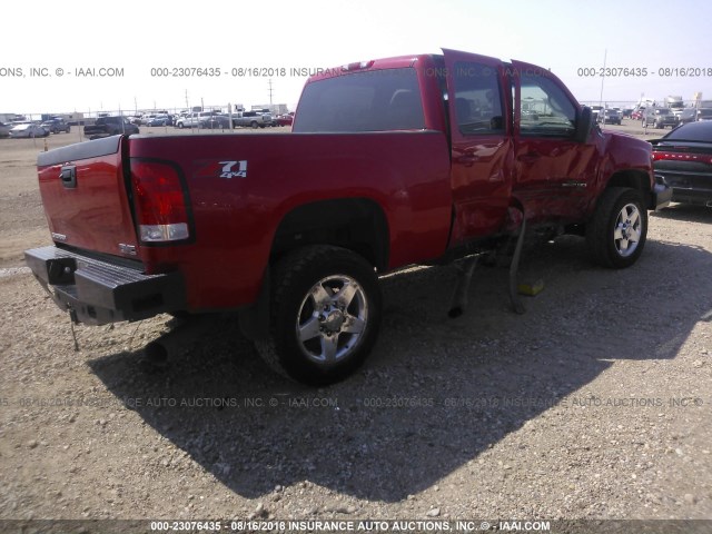 1GT121C81BF206286 - 2011 GMC SIERRA K2500 SLT RED photo 4