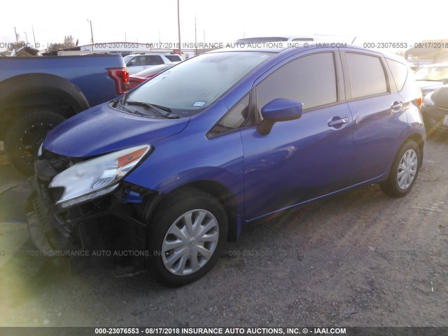3N1CE2CP1FL353655 - 2015 NISSAN VERSA NOTE S/S PLUS/SV/SL/SR BLUE photo 2