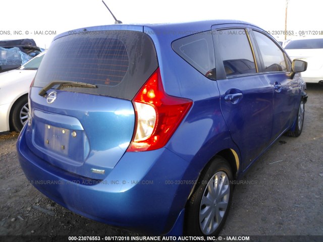 3N1CE2CP1FL353655 - 2015 NISSAN VERSA NOTE S/S PLUS/SV/SL/SR BLUE photo 4