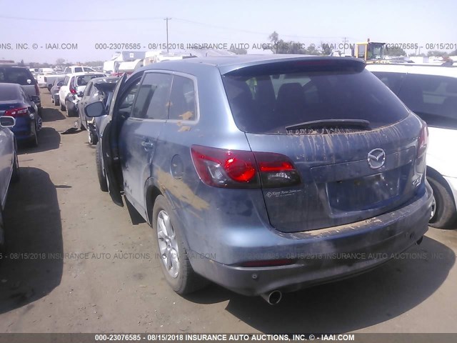 JM3TB3CA2E0431399 - 2014 MAZDA CX-9 TOURING BLUE photo 3