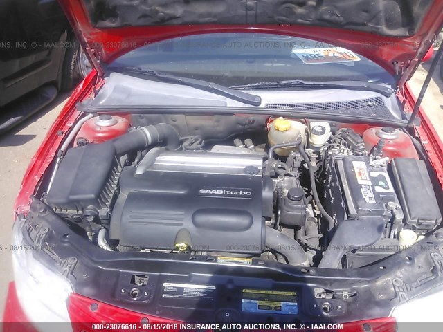 YS3FD46Y371101808 - 2007 SAAB 9-3 2.0T RED photo 10