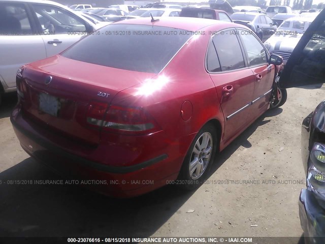 YS3FD46Y371101808 - 2007 SAAB 9-3 2.0T RED photo 4