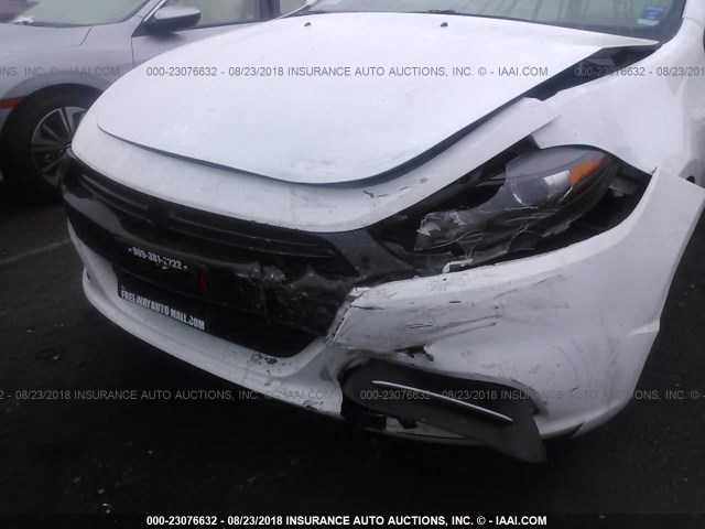 1C3CDFAA1GD607530 - 2016 DODGE DART SE WHITE photo 6