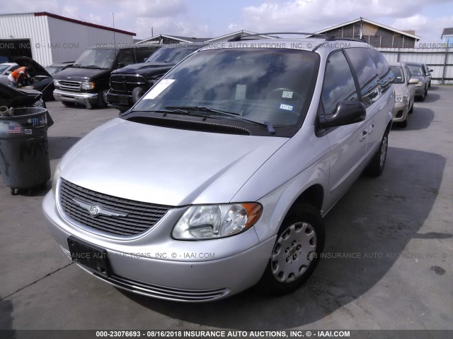 2C4GP44372R685144 - 2002 CHRYSLER TOWN & COUNTRY LX SILVER photo 2