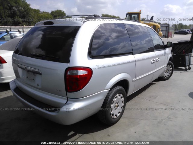 2C4GP44372R685144 - 2002 CHRYSLER TOWN & COUNTRY LX SILVER photo 4