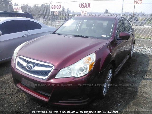 4S3BMBK6XA3237265 - 2010 SUBARU LEGACY 2.5I LIMITED MAROON photo 2